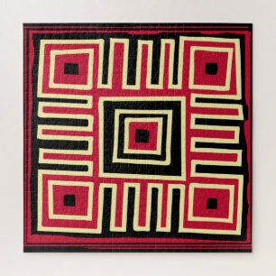 Abstract modern geometric art jigsaw puzzle