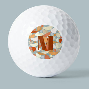 Abstract Modern Geometric Art Monogram Golf Balls