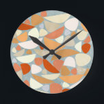 Abstract Modern Geometric Art Round Clock<br><div class="desc">Modern contemporary abstract geometric art with organic fluid shapes in warm pastel colours.
Perfect for perking up your walls.</div>