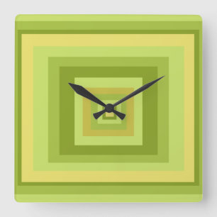 Abstract modern geometric art square wall clock