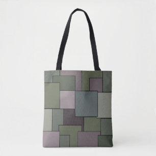 Abstract modern geometric art tote bag