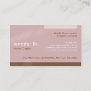 Abstract Modern Geometric Earthtone Photo Business Card