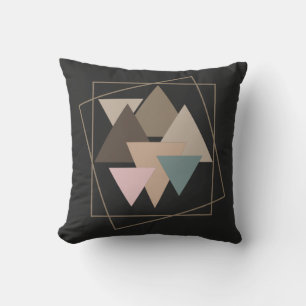 Abstract modern geometric futuristic art cushion