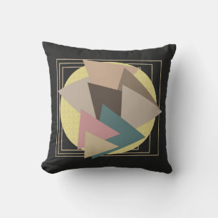 Abstract modern geometric futuristic art cushion