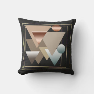 Abstract modern geometric futuristic art cushion
