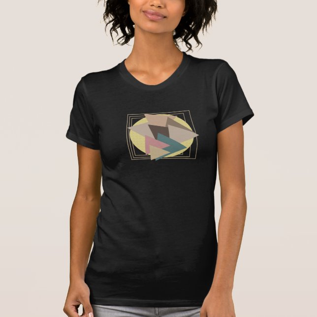 Abstract modern geometric futuristic art T-Shirt (Front)