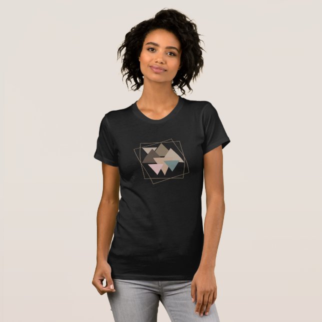 Abstract modern geometric futuristic art T-Shirt (Front Full)