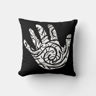 Abstract modern geometric line art cushion