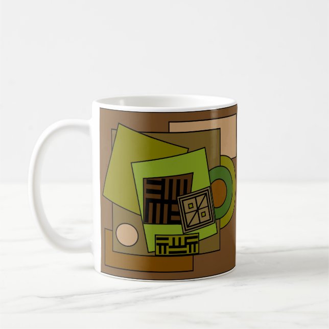 Abstract modern geometric pattern coffee mug (Left)