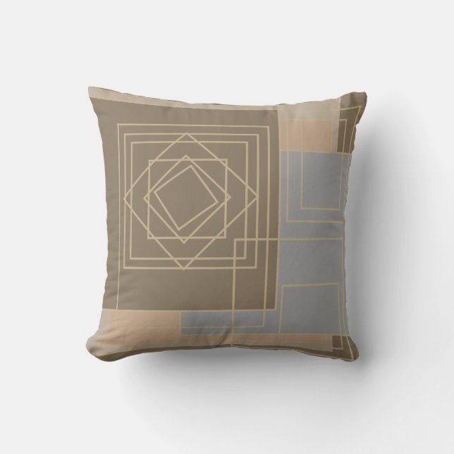 abstract modern geometric pattern cushion (Front)