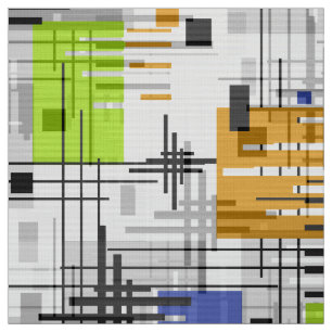 Abstract modern geometric shapes striped lined rec fabric