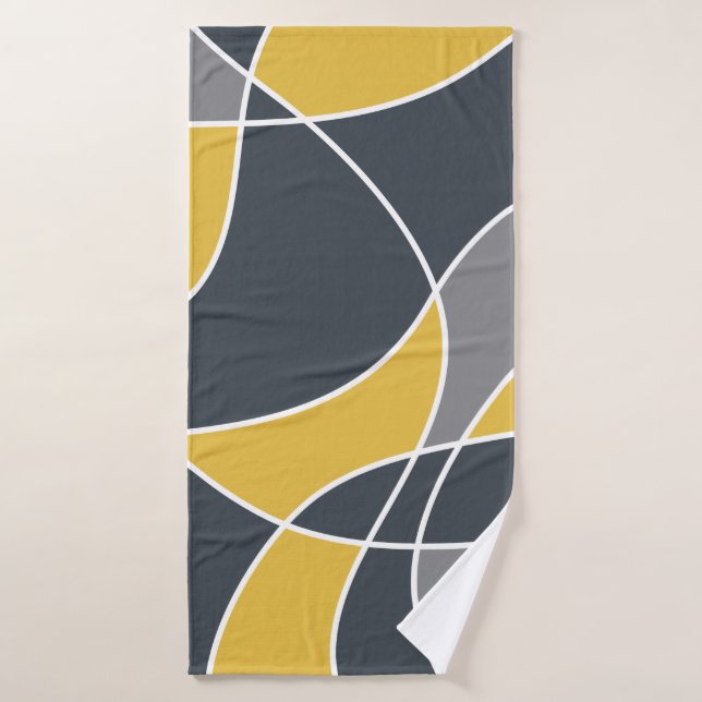 Abstract, modern, geometric, trendy pattern bath towel (Bath Towel)