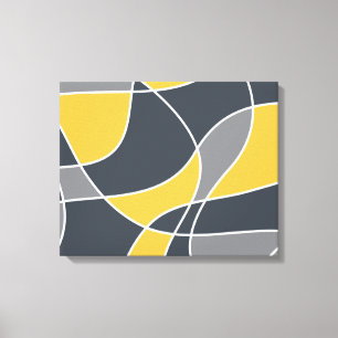 Abstract, modern, geometric, trendy pattern canvas print