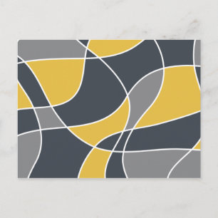 Abstract, modern, geometric, trendy pattern postcard