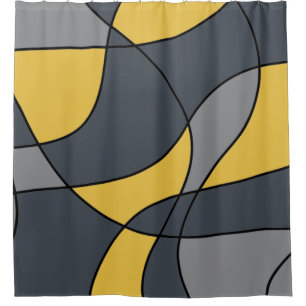 Abstract, modern, geometric, trendy pattern shower curtain
