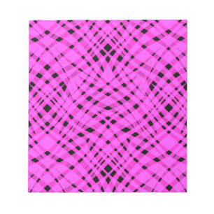 Abstract modern geometrical bright striped print notepad