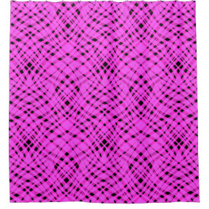 Abstract modern geometrical bright striped print shower curtain