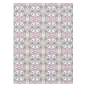 Abstract modern geometrical ornamental print blue tablecloth