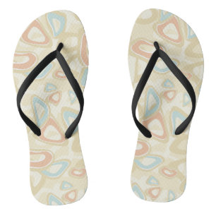 Abstract modern geometrical shapes pastel retro vi thongs