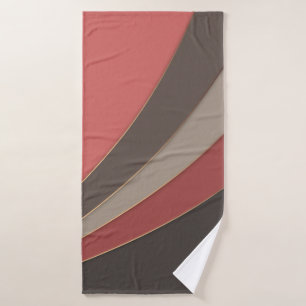 Abstract modern geometrical simple print bath towel