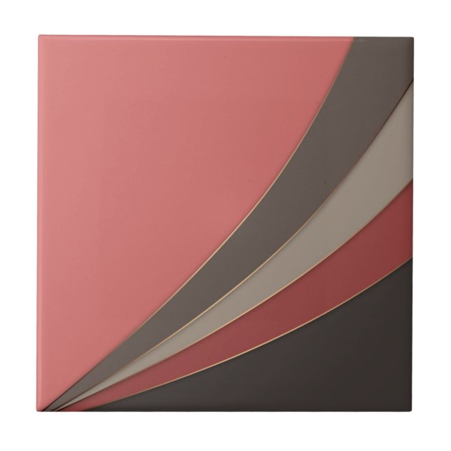 Abstract modern geometrical simple print ceramic tile (Front)