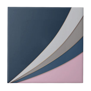 Abstract modern geometrical simple print ceramic tile