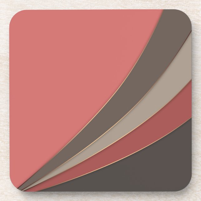 Abstract modern geometrical simple print coaster (Front)