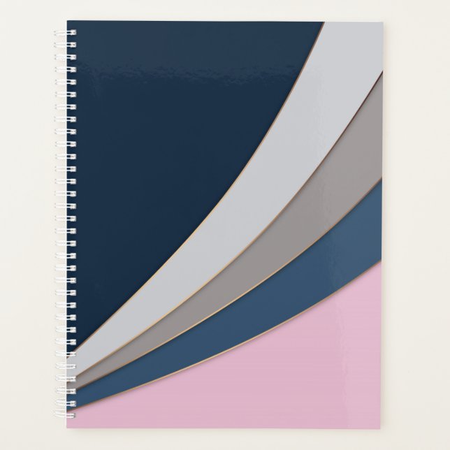 Abstract modern geometrical simple print planner (Front)