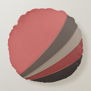 Abstract modern geometrical simple print round cushion