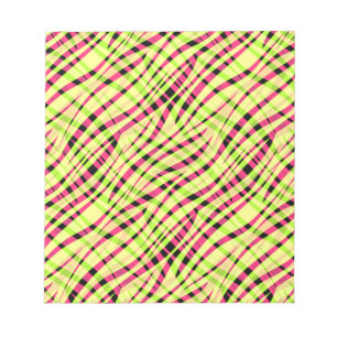 Abstract modern geometrical striped bright summer notepad