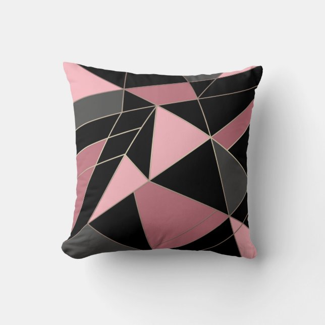 Abstract modern geometrical triangles print cushion (Front)