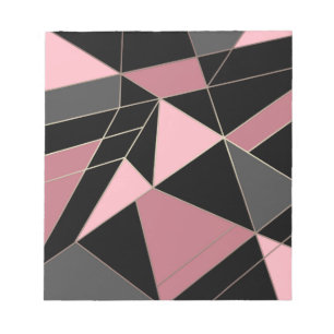 Abstract modern geometrical triangles print notepad
