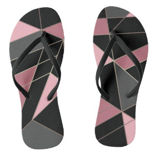 Abstract modern geometrical triangles print thongs