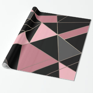 Abstract modern geometrical triangles print wrapping paper