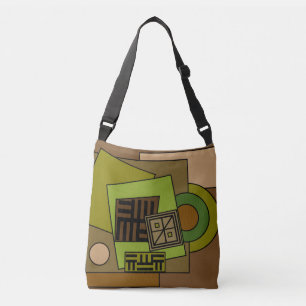Abstract modern geomtric art crossbody bag
