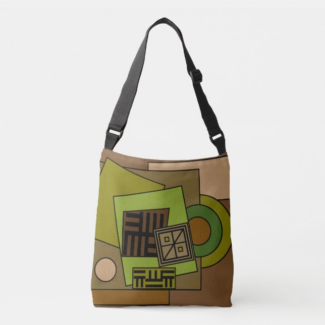 Abstract modern geomtric art crossbody bag (Front)