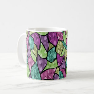 Abstract modern glass mosaic tile pattern bright c coffee mug