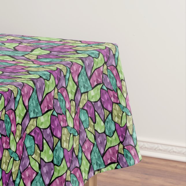 Abstract modern glass mosaic tile pattern bright c tablecloth (In Situ)