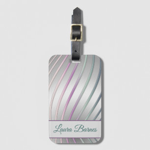 Abstract Modern Gradient Dynamic Lines Luggage Tag