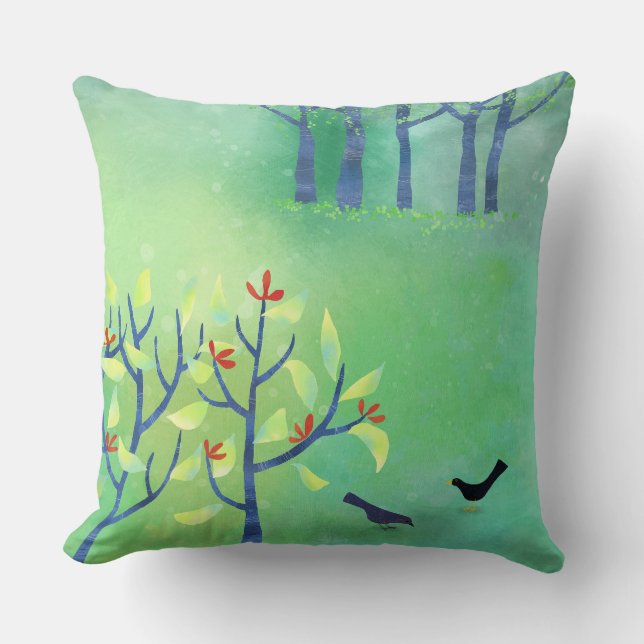 Abstract Modern Green Cushion (Front)