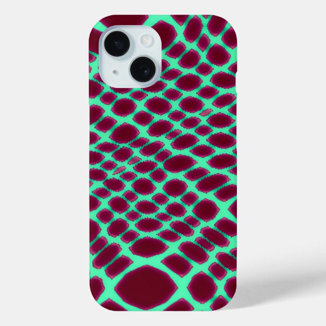 Abstract Modern Grid Pattern Phone Case (Back)