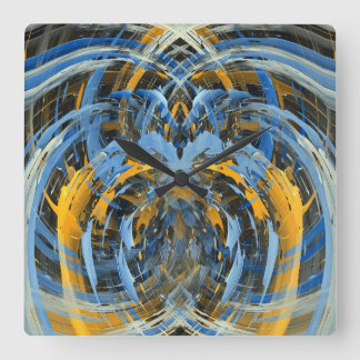 Abstract Modern Ice Swirling Art Square Wall Clock