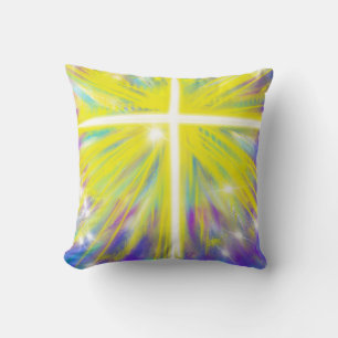 Abstract Modern Jesus Easter Resurrection Cross Cushion