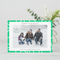 Abstract Modern Line Art in Green Custom Photo
