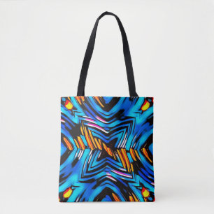 Abstract modern liquid modern liquify waves blue n tote bag