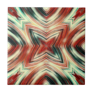 Abstract modern liquid modern liquify waves brown ceramic tile