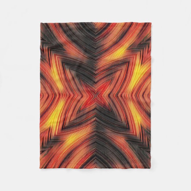 Abstract modern liquid modern liquify waves brown fleece blanket (Front)