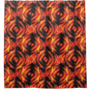 Abstract modern liquid modern liquify waves brown shower curtain