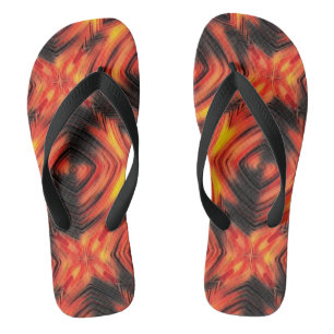 Abstract modern liquid modern liquify waves brown thongs