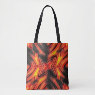 Abstract modern liquid modern liquify waves brown tote bag